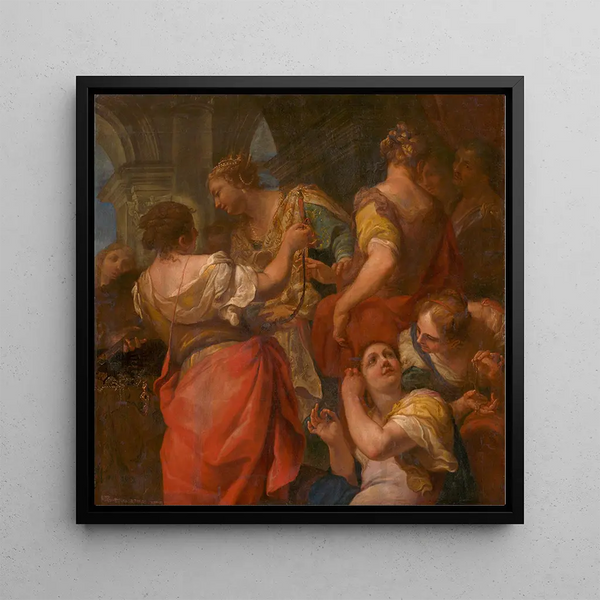 Achilles and the daughters of King Lycomedes - Anonymous — framed artwork on a wall
