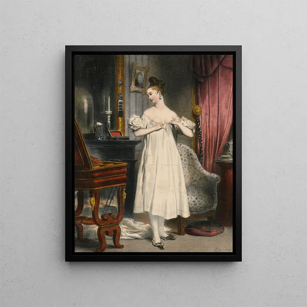 Gallery Portrait Painting Fashionable 2 - Achille Devéria — framed artwork on a wall