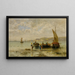 The Return of the Fishermen - Achille Dovera — framed artwork on a wall