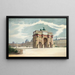 The Louvre Courtyard with the Arc de Triomphe du Carrousel - Achille La Niece — framed artwork on a wall