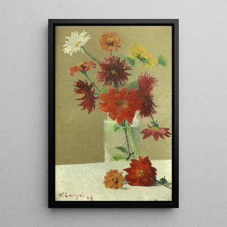 Flower Still Life Painting - Achille Laugé — framed artwork on a wall