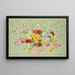 Dahlias and pompom sunflowers - Achille Laugé — framed artwork on a wall
