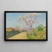 La Route aux amandiers fleuris - Achille Laugé — framed artwork on a wall