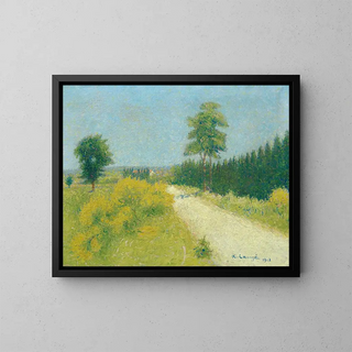 La route de Belvès vers le relais - Achille Laugé — framed artwork on a wall