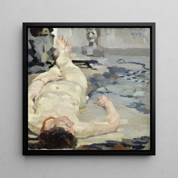 Acte Allongé - Max Feldbauer — framed artwork on a wall