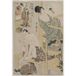 Acte VII de la série Le Trésor des loyaux vassaux - Kitagawa Utamaro | Reproduction Tableau Décoration murale affiche copie