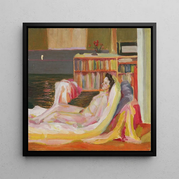 Acte couché - Walther Gamerith — framed artwork on a wall