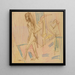 a standing female act on a rug - Ernst Ludwig Kirchner — framed artwork on a wall