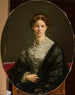 Portrait of a lady with a lace scarf - Adalbert Begas — artwork view