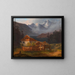 a Peasant Farmhouse by a Mountain Lake - Adalbert Stifter — framed artwork on a wall