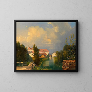 Garden of the Factory at Schwadorf - Adalbert Stifter — framed artwork on a wall
