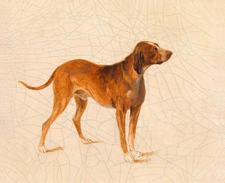 Hunting Dog Painting - Adalbert Stifter — artwork view