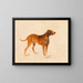 Hunting Dog Painting - Adalbert Stifter — framed artwork on a wall