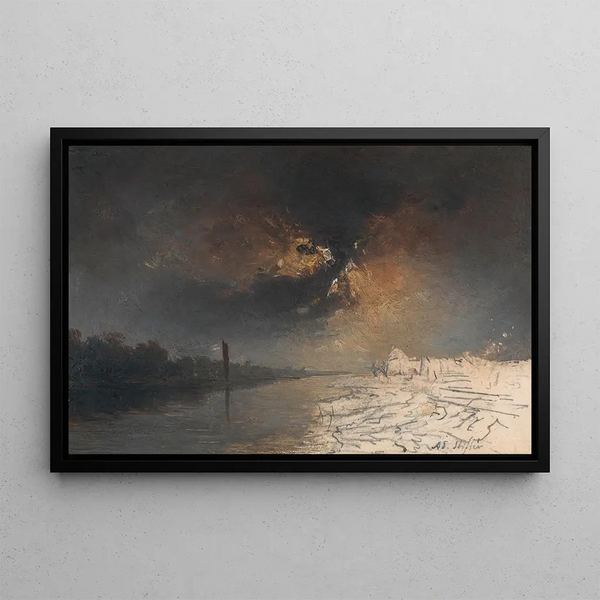 Landscape Moon - Adalbert Stifter — framed artwork on a wall