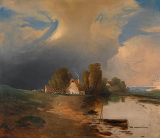 the Western Hungarian Plains with approaching storm - Adalbert Stifter — artwork view