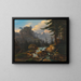 Waterfall in the high mountains - Adalbert Stifter — framed artwork on a wall