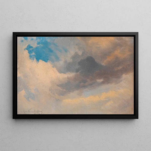 Study of Clouds at Kirchschlag - Adalbert Stifter — framed artwork on a wall