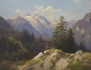 Mountain motif painting - Adalbert Waagen — artwork view