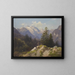 Mountain motif painting - Adalbert Waagen — framed artwork on a wall