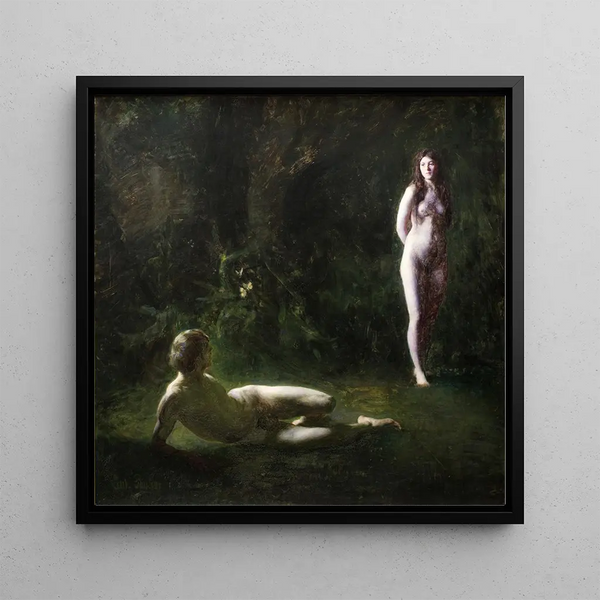 Adam and Eve - Julius Paulsen — framed artwork on a wall