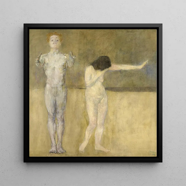 Adam and Eve - Ludvig Karsten — framed artwork on a wall