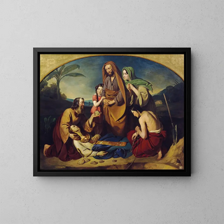 L'enterrement de saint Étienne - Adam Brenner — framed artwork on a wall