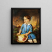 Portrait of a Boy with a Hat - Adam Brenner — framed artwork on a wall