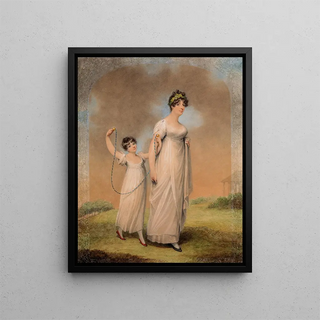 Portrait of a Mother and Her Child - Adam Buck — framed artwork on a wall