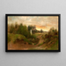 Landscape Painting of the Czarnokozice Surroundings - Adam Chmielowski — framed artwork on a wall