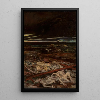 Peste section de droite du triptyque Désastre - Adam Chmielowski — framed artwork on a wall