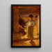 Candle by the fireside - Adam Emory Albright — framed artwork on a wall