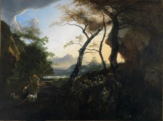 Landscape painting with shepherds - Adam Pynacker — artwork view