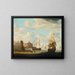 a seascape with large sailing ships - Adam Silo — framed artwork on a wall