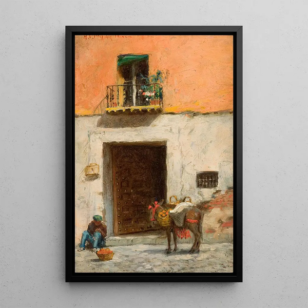 Building in Madrid - Addison Thomas Millar — framed artwork on a wall