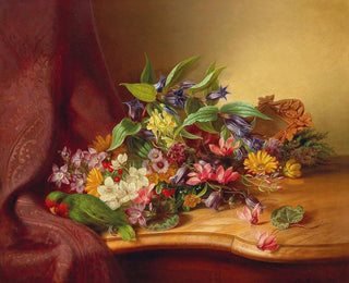 Still life with parrot - Adèle Schuster — artwork view