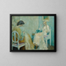 Two Ladies Sewing - Adèle von Finck — framed artwork on a wall