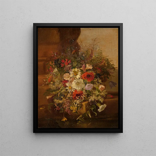 Flower Still Life Painting - Adelheid Dietrich — framed artwork on a wall