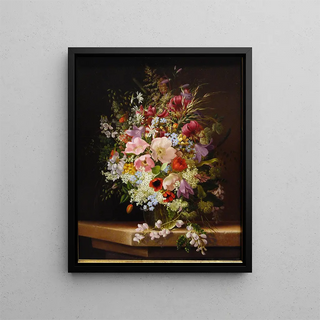Flower Still Life - Adelheid Dietrich — framed artwork on a wall