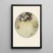 Plate in a violet arrangement - Adeline More — framed artwork on a wall