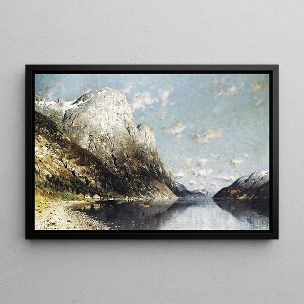 Fjord - Adelsteen Normann — framed artwork on a wall
