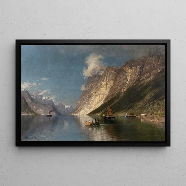 The Romsdal Fjord - Adelsteen Normann — framed artwork on a wall