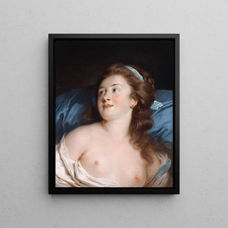 Head of a Young Woman - Adélaïde Labille-Guiard — framed artwork on a wall