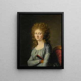Portrait Painting of the Duchess of Aiguillon - Adélaïde Labille-Guiard — framed artwork on a wall
