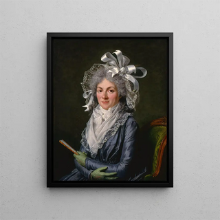 Portrait of Madame de Genlis - Adélaïde Labille-Guiard — framed artwork on a wall