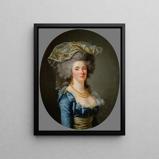 Portrait painting of Philiberte Orléans Perrin de Cypierre, Countess of Maussion - Adélaïde Labille-Guiard — framed artwork on a wall