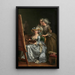 Self-portrait with two students Marie Gabrielle Capet and Marie Marguerite Carreaux de Rosemond - Adélaïde Labille-Guiard — framed artwork on a wall
