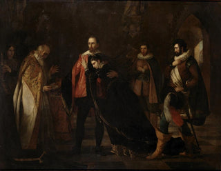 The Count Lamoral d'Egmont bidding farewell to his wife - Adèle Kindt — artwork view