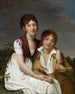 Portrait of Amélie Justine and Charles Édouard Pontois - Adèle Romany — artwork view