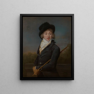 Portrait of Auguste Vestris 1760-1842 French dancer - Adèle Romany — framed artwork on a wall