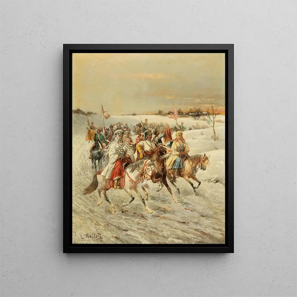 Marriage Cossack - Adolf Baumgartner-Stoiloff — framed artwork on a wall
